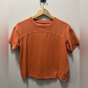 MADEWELL Women's Orange (Re)sourced BioFibre™ Seamed Tee XS. #NB525 $42